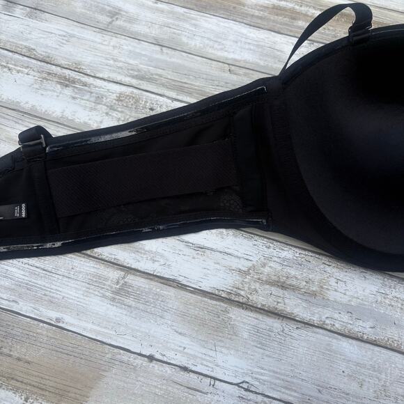 TORRID Bra NWT Sz 46DDD Black Bombshell Everyday Lace Strapless Push Up Padded - Picture 6 of 14